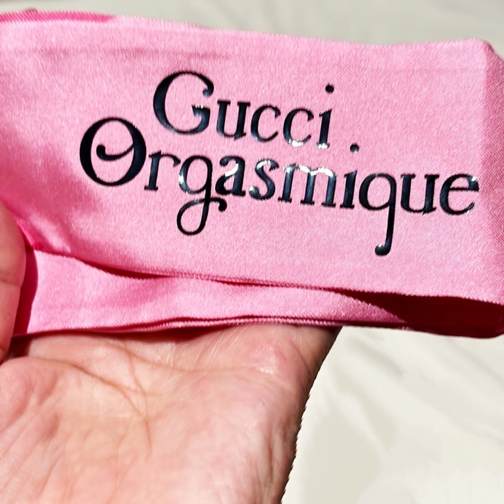 Gucci “Orgasmic” Pink Silk Bag Twilly - Picture 4 of 7